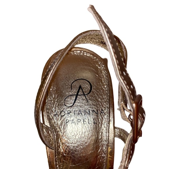 Adrianna Papell Metallic Dress Sandals SZ 6.5M GLD - Picture 6 of 8